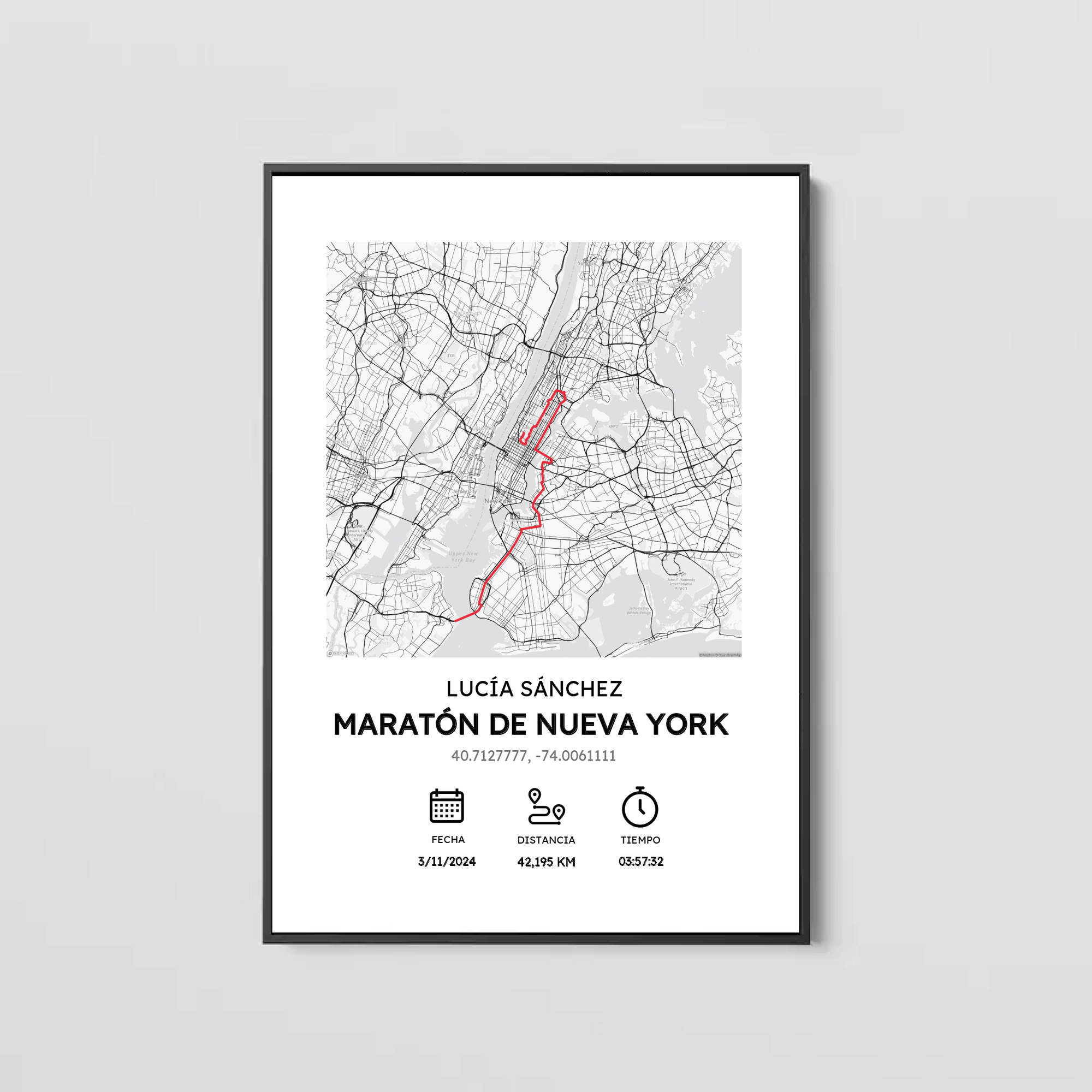 Cuadro Maratón/Carrera Personalizado