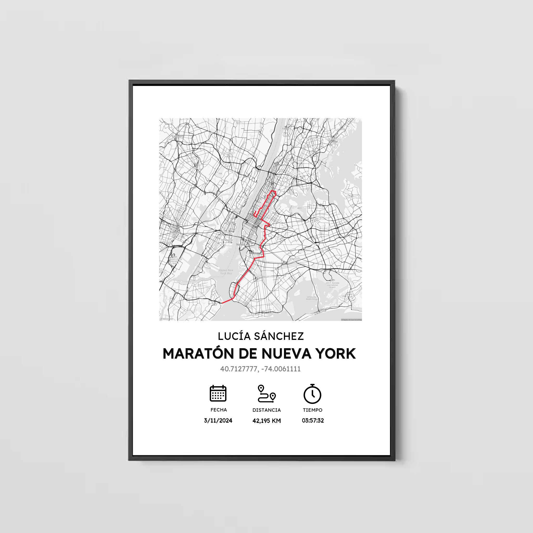 Cuadro Maratón/Carrera Personalizado