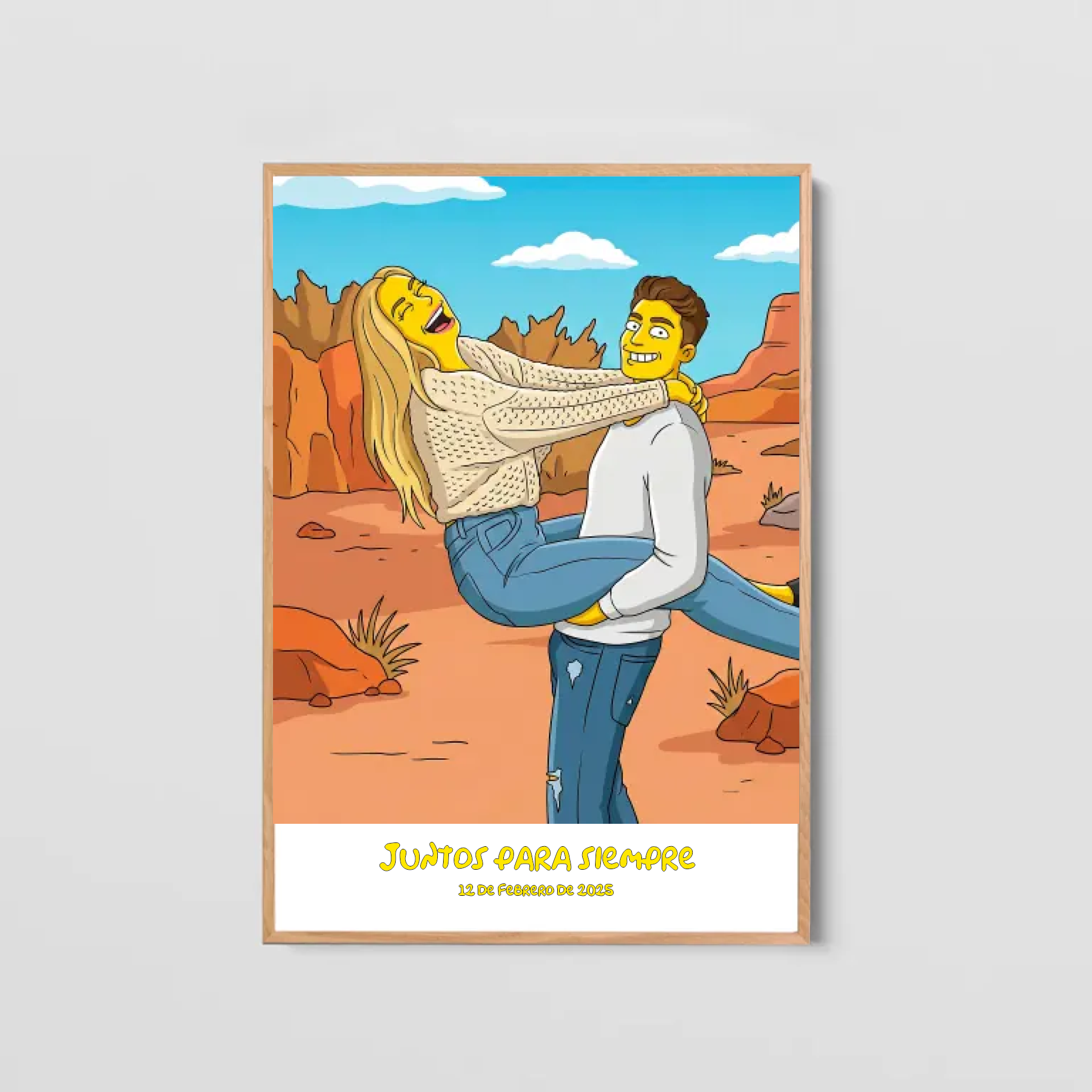Cuadro Simpsons Personalizado para Parejas