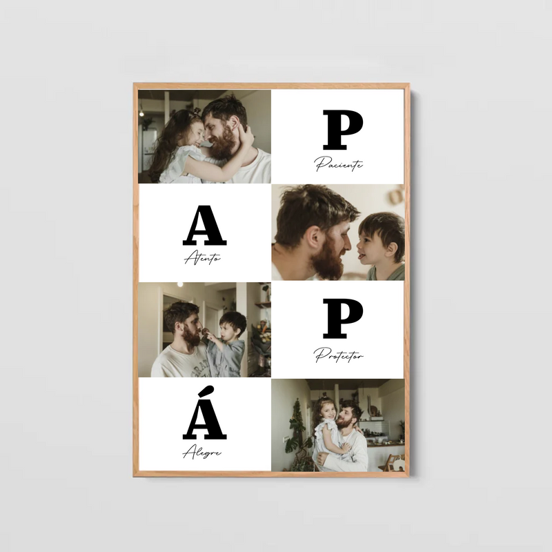 Cuadro Papá Adjetivos Personalizado