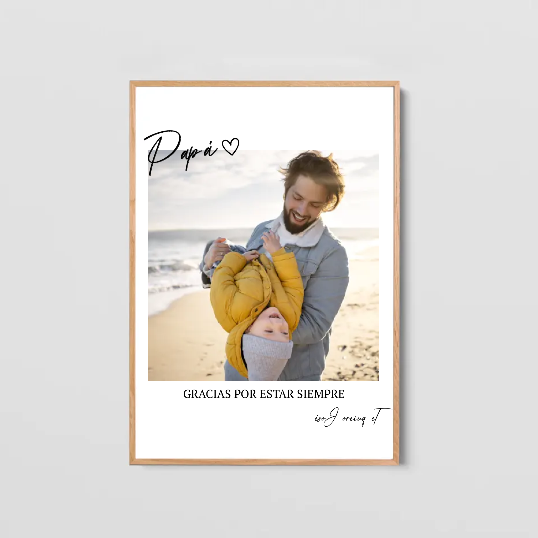 Cuadro Papá con Foto Personalizado