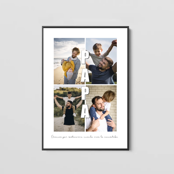Cuadro Letras Papá Personalizado