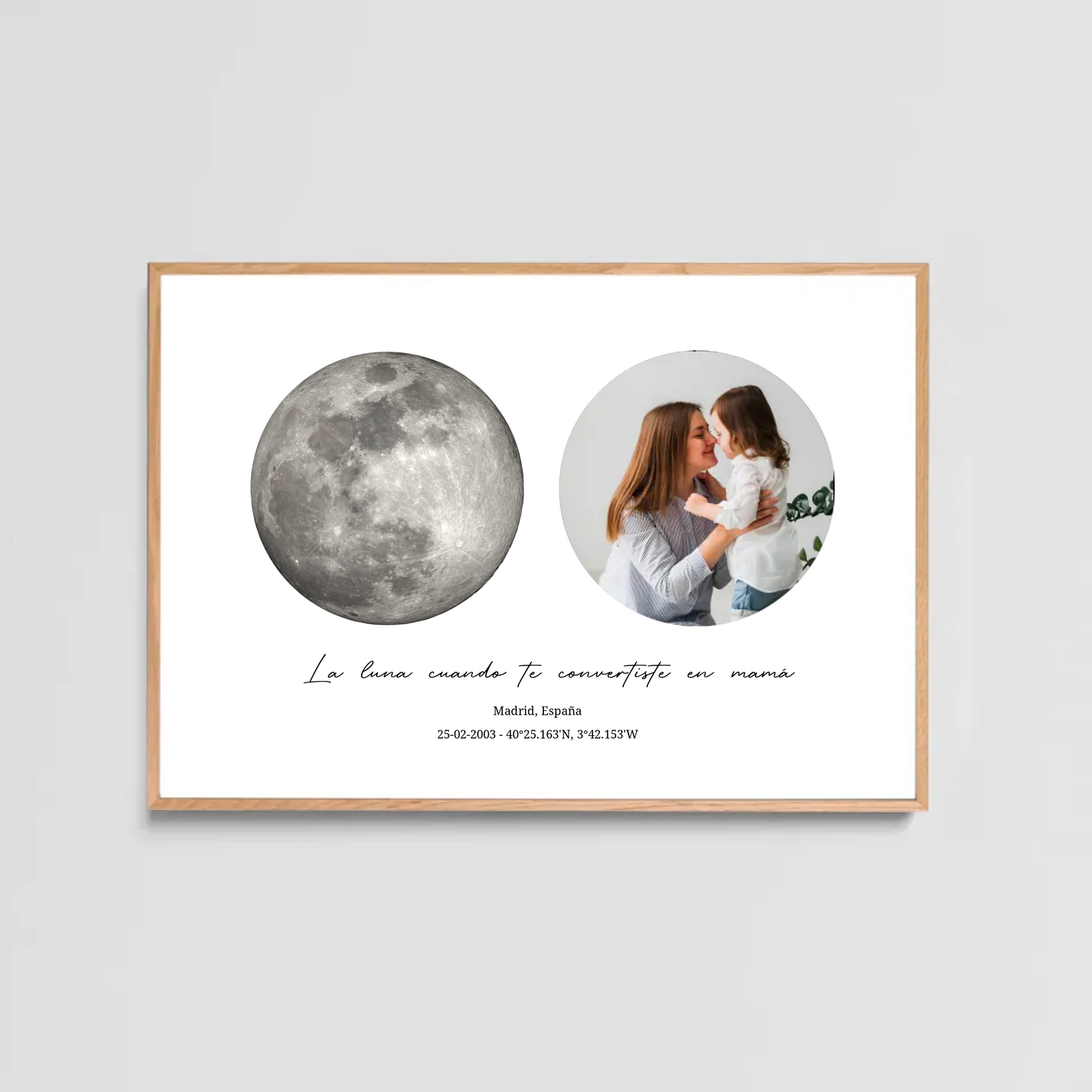 Cuadro el Día que fuiste Mamá Luna - Personalizado