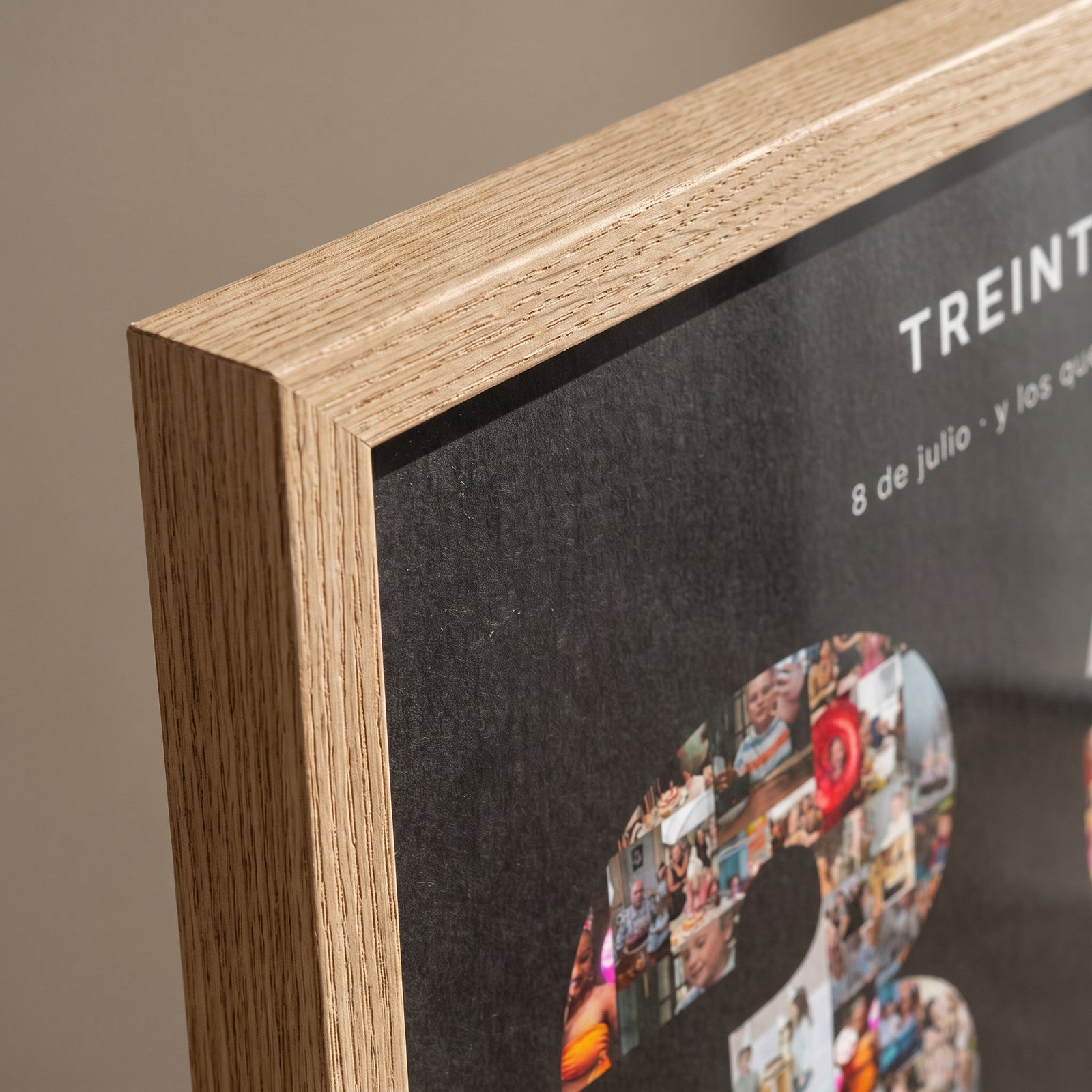 Cuadro número con fotos personalizado cumpleaños