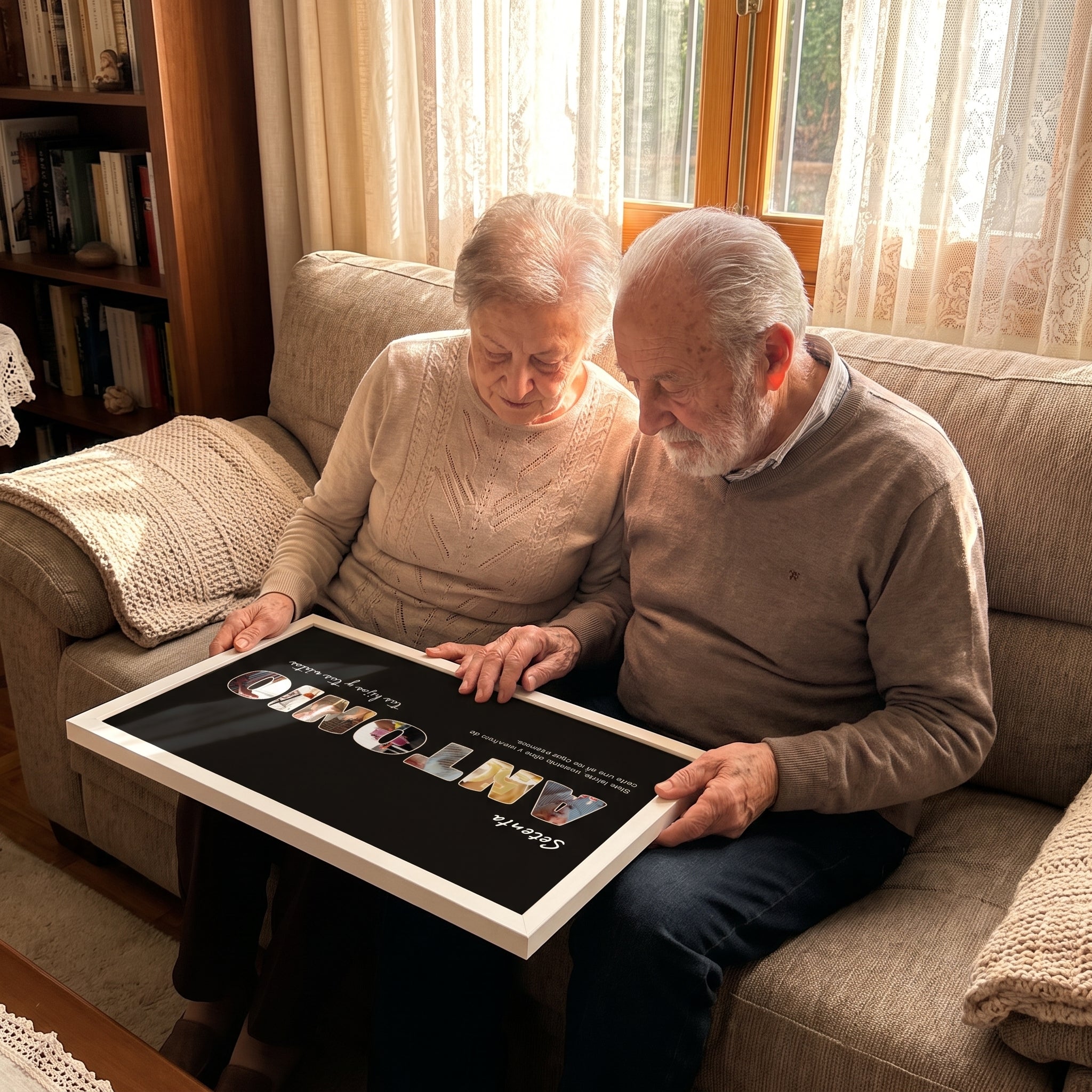 Cuadro letras con fotos personalizado cumpleaños
