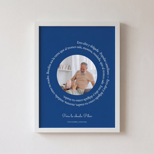 Cuadro canción personalizado abuelos