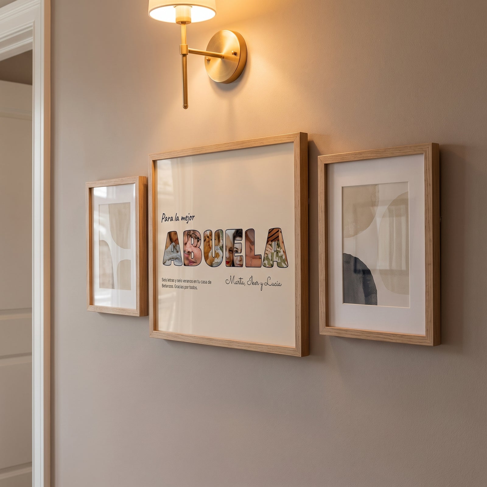 Cuadro letras con fotos personalizado abuelos