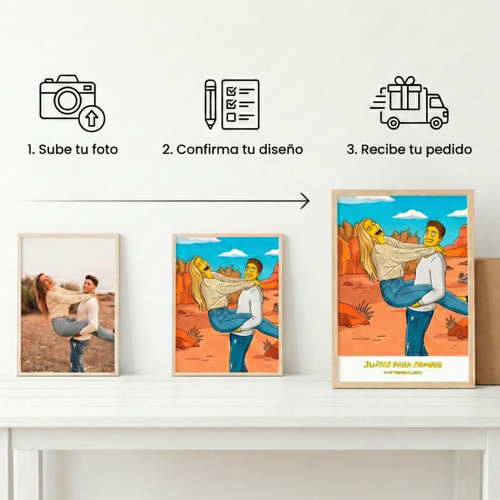 Cuadro Simpsons Personalizado para Parejas