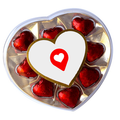 Caixa de chocolates em formato de coração