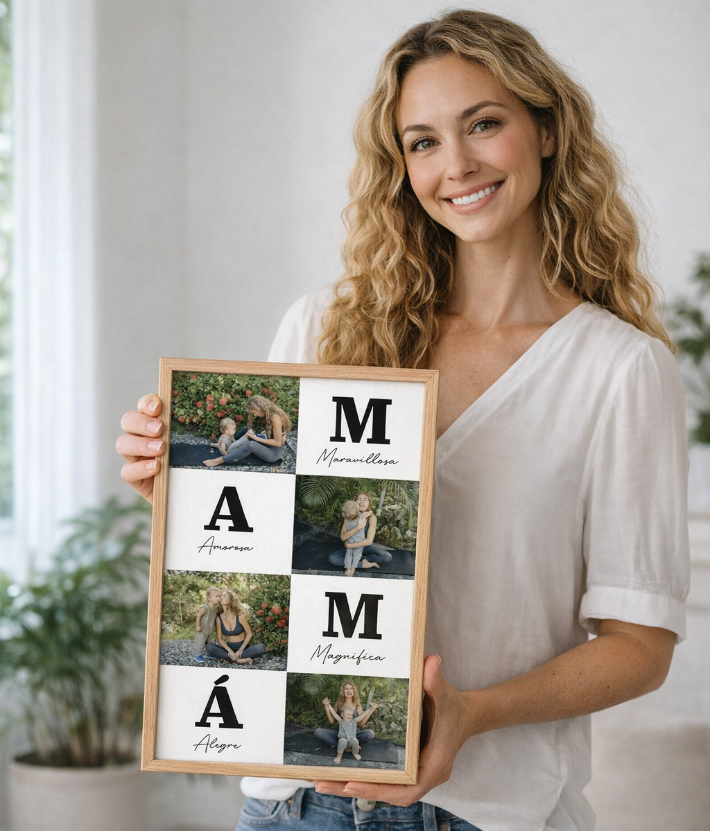 Cuadro Mamá Adjetivos Personalizado