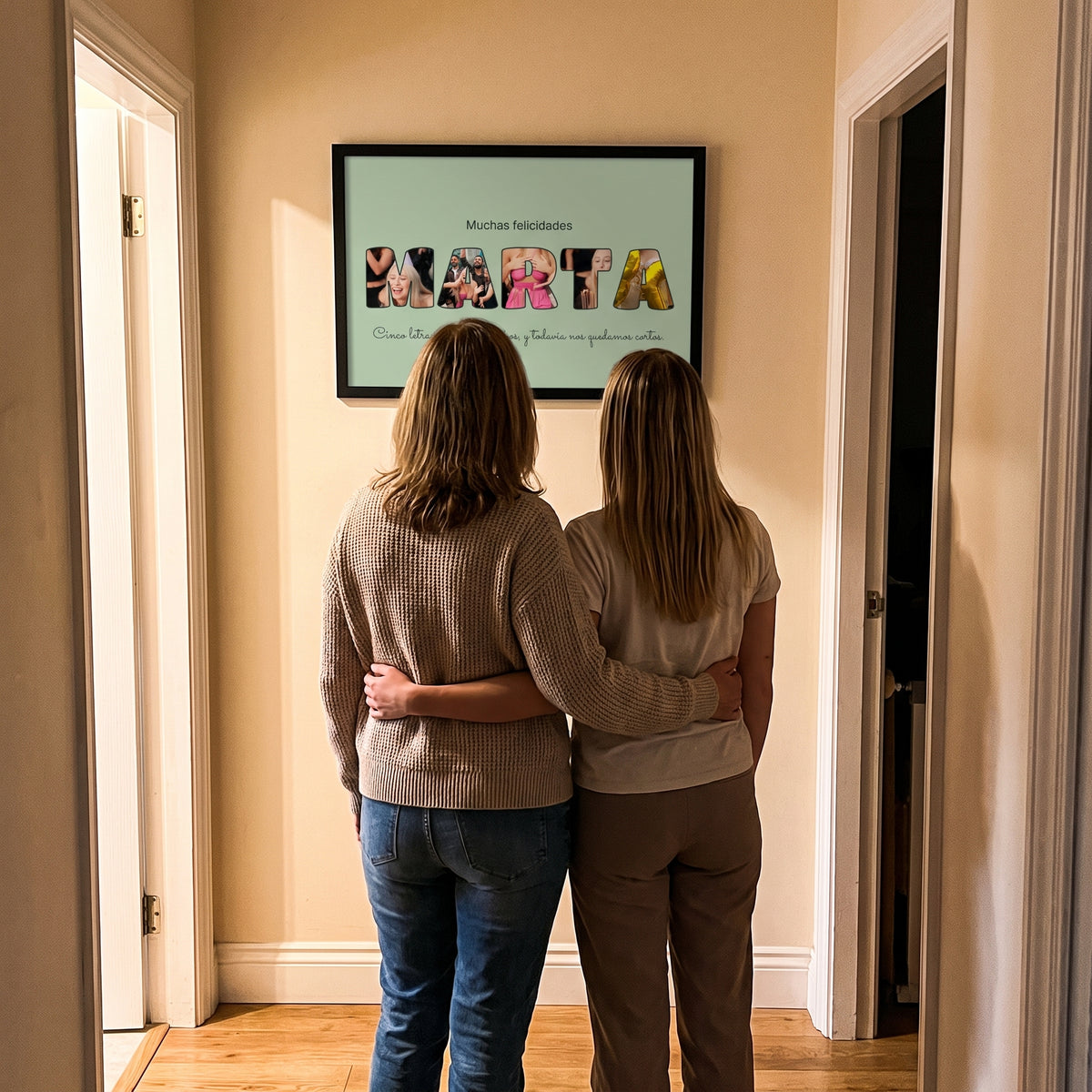 Cuadro letras con fotos personalizado cumpleaños