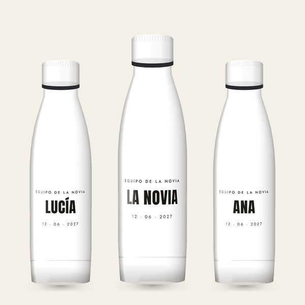 Botella personalizada para despedida de soltera