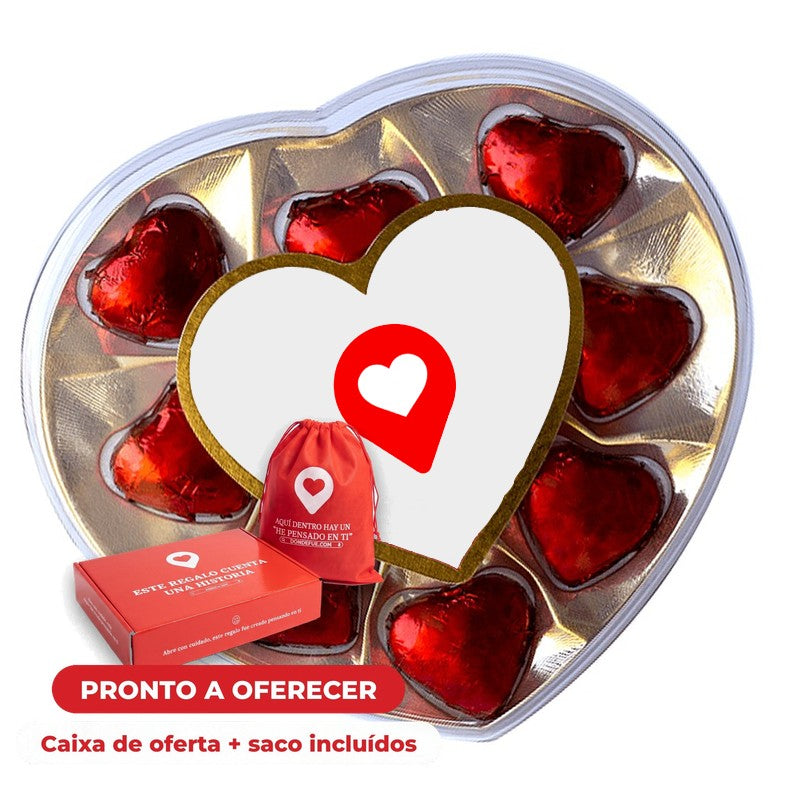 Caja de Bombones forma de Corazón — llega en su caja regalo con bolsa, listo para regalar