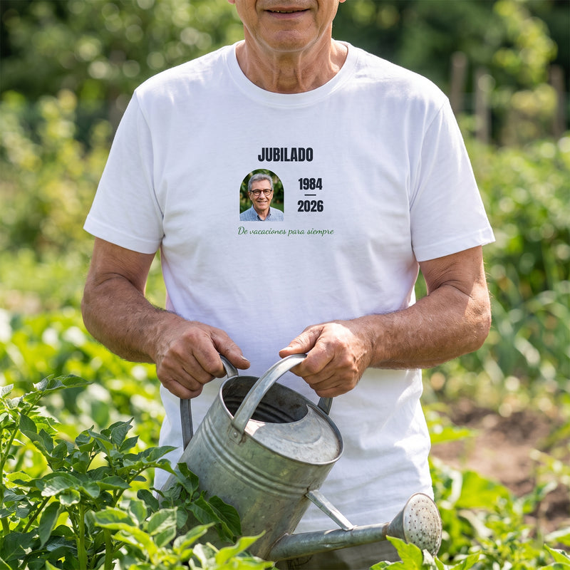 Camiseta de jubilación personalizada con foto