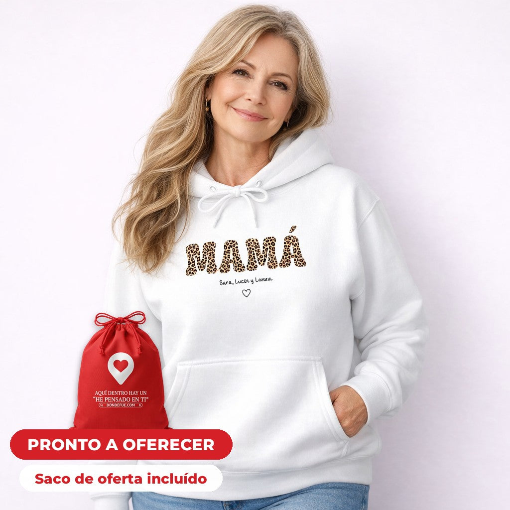 Camiseta o Sudadera Mamá con Nomes — llega en su bolsa de regalo, listo para regalar