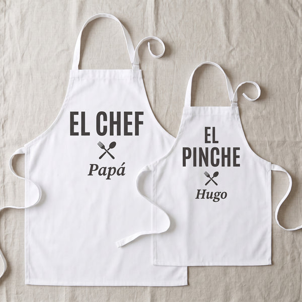 Delantales Chef y Pinche · el grande y el pequeño