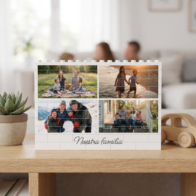Cuadro de bloques con cuatro fotos