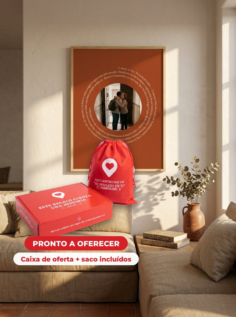 Cuadro canção personalizado jubilación — llega en su caja regalo con bolsa, listo para regalar