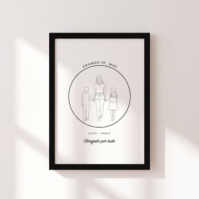 Quadro Mãe Arte Linear