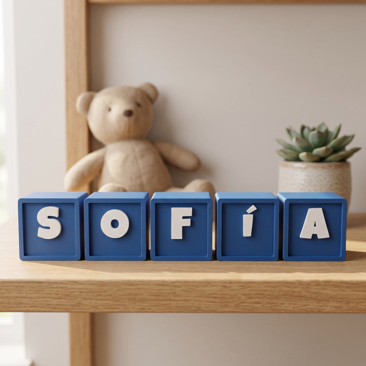Cubos de letras con nombre para decorar la habitación del bebé