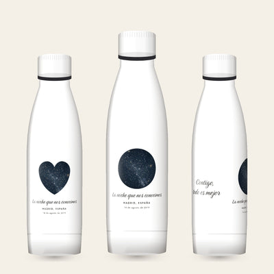Botella personalizada con vuestro mapa estelar