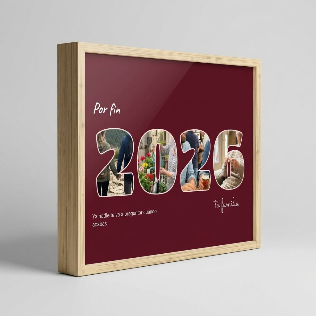 Grosor y perfil del marco de madera del cuadro letras con fotos personalizado de graduación