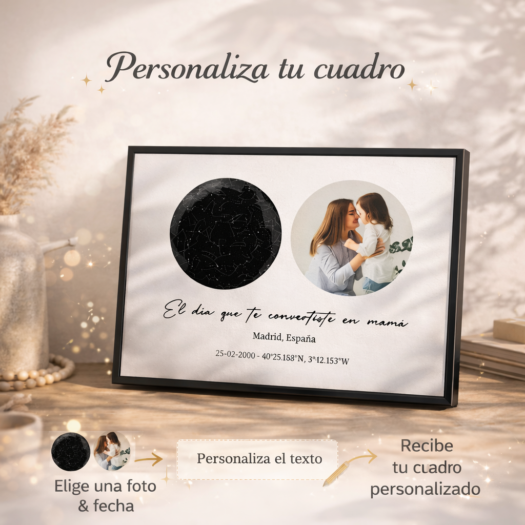 Cuadro el Día que fuiste Mamá Estelar - Personalizado