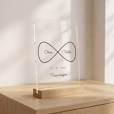 Placa personalizada infinito con nombres