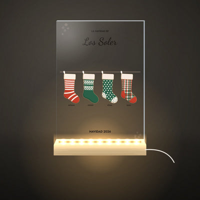 Lámpara personalizada de Navidad para la familia