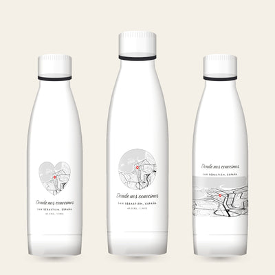Botella personalizada con vuestro mapa