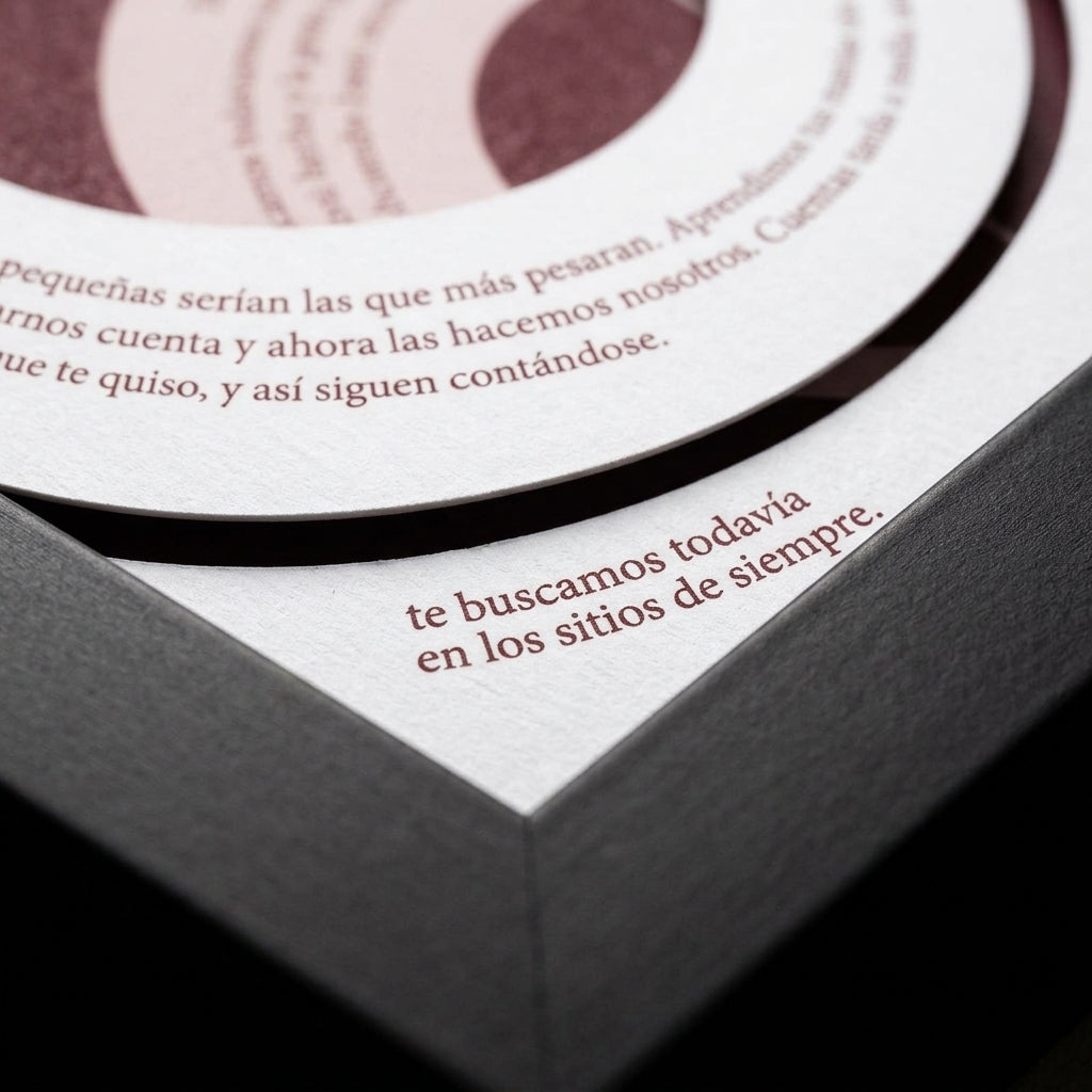 Margen de la lámina dentro del marco del cuadro canción personalizado en memoria de un ser querido