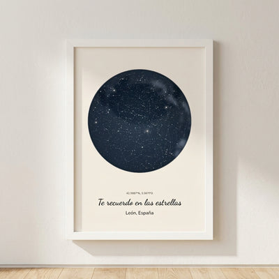 Cuadro mapa estelar personalizado en memoria