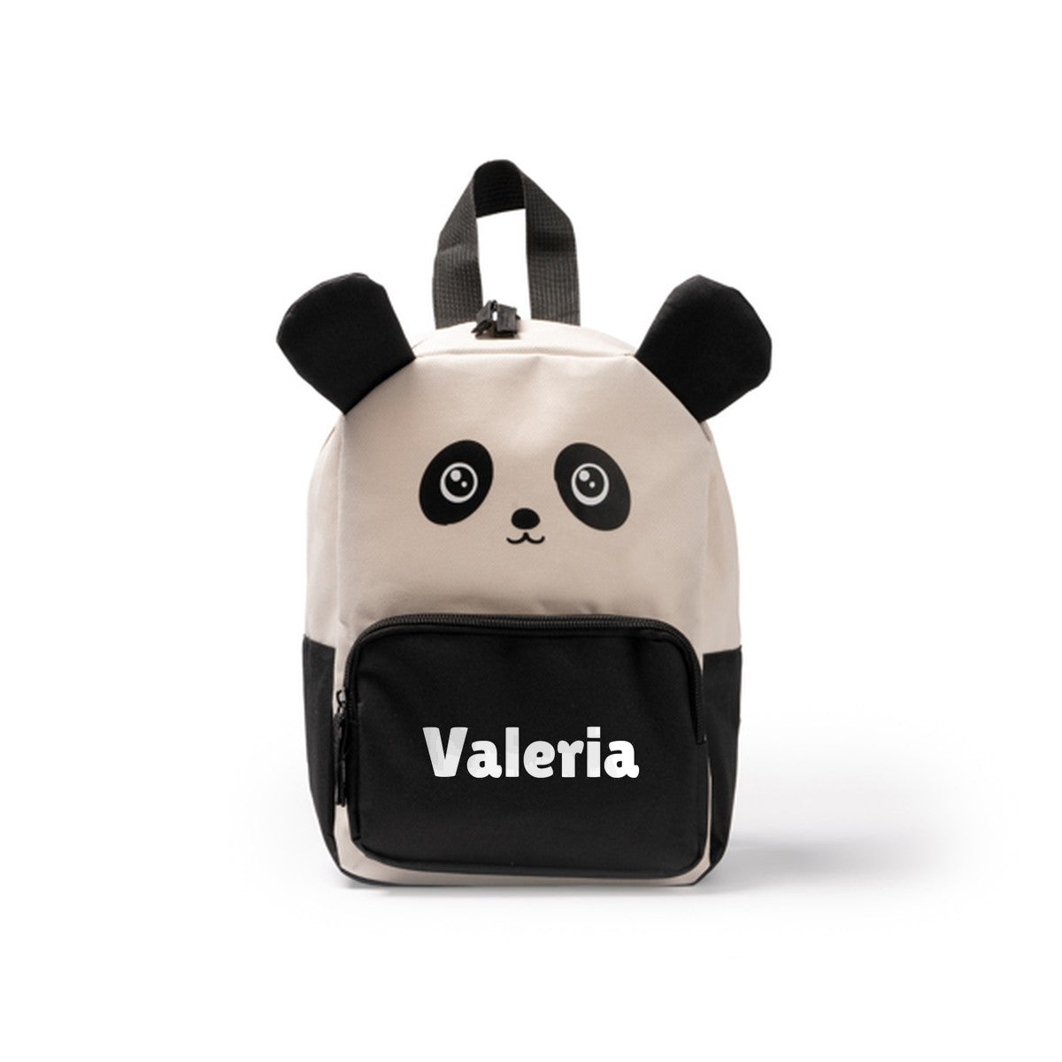 Mochila infantil panda personalizada con su nombre en el bolsillo