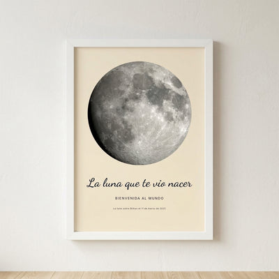 Cuadro fase lunar personalizado nacimiento