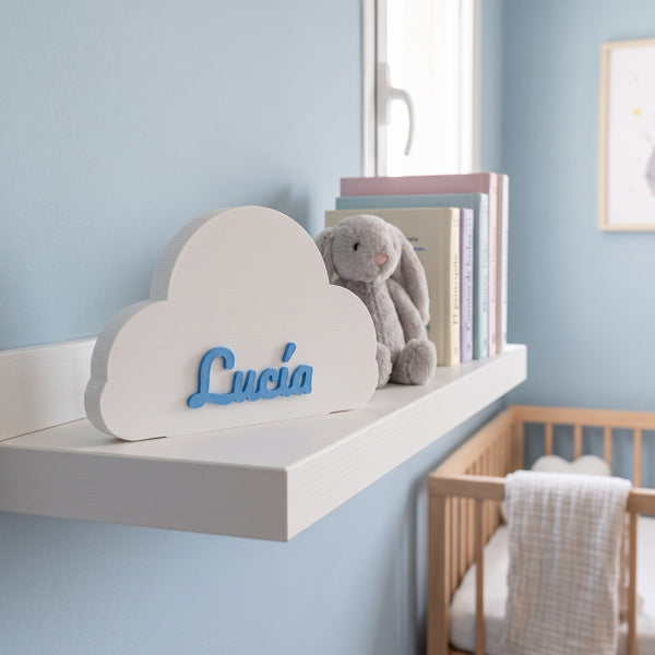Nube 3D con nombre: decoración personalizada para la habitación infantil
