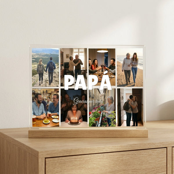Placa personalizada con 8 fotos
