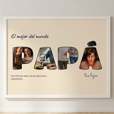Cuadro letras con fotos personalizado Día del Padre