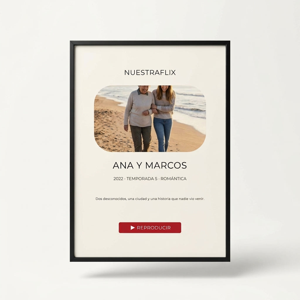 Quadro personalizado con vuestra serie, foto de estudio sobre fondo neutro