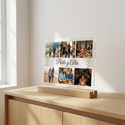 Placa personalizada con 6 fotos