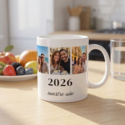 Taza «Nuestro año» personalizada con vuestras fotos
