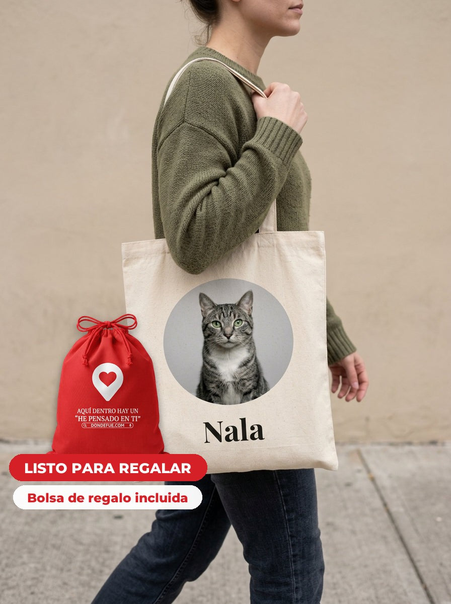 Tote Bag Mascota — llega en su bolsa de regalo, listo para regalar